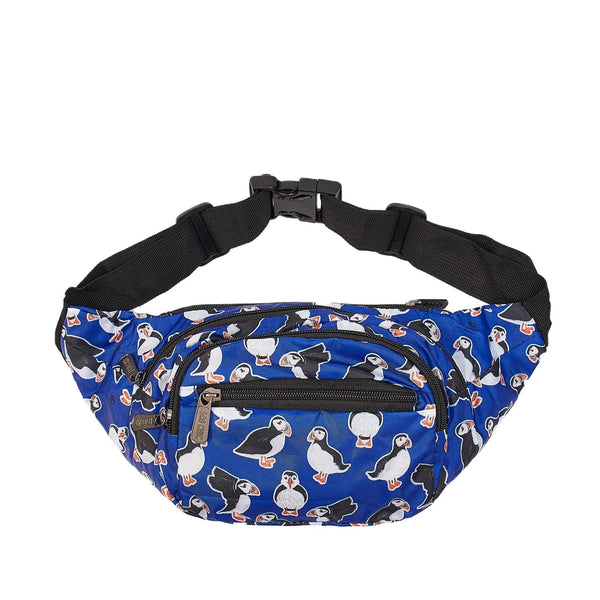 Eco Chic Lightweight Foldable Bum Bag Puffins