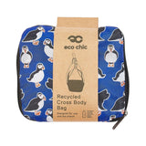 Eco Chic Lightweight Foldable Crossbody Bag Puffins
