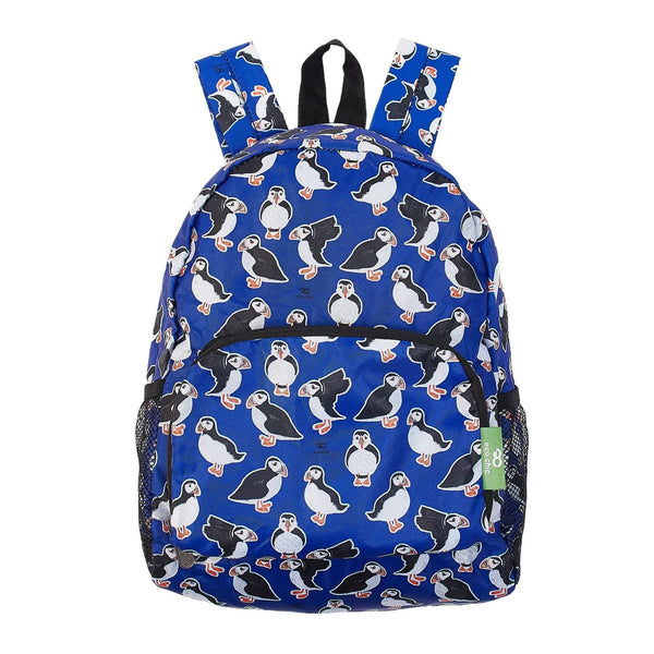 Eco Chic Lightweight Foldable Mini Backpack Puffins The Alderney
