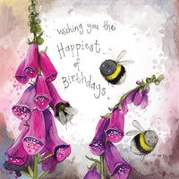 SUNSHINE BEES LARGE FOIL BIRTHDAY CARD