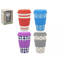 Assorted Bamboo Fibre Travel Mug/Cup & Sleeve
