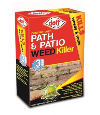 DOFF CONCENTRATED PATH & PATIO WEEDKILLER 3 SACHETS X 80ML