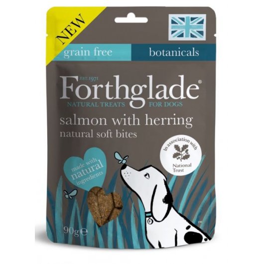 Forthglade Dog Soft Bite Grain Free Mini Treats Salmon with Herring 90g