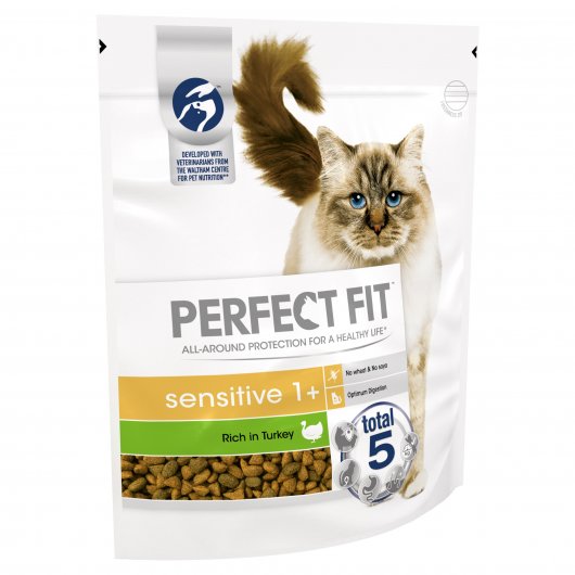 Perfect Fit Cat Complete Dry Sensitive 1+ Turkey 750g