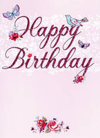 Greeting Card - Happy Birthday in pink