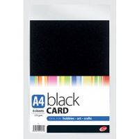 A4 Black Card - 6 sheets 270gsm