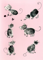 Greeting Card - BLANK - Cats