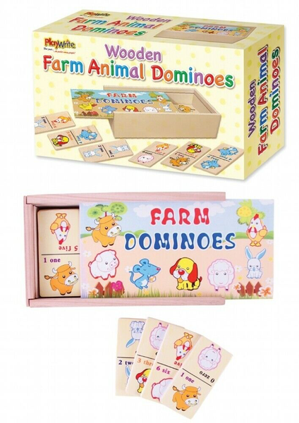 Wooden Farm Animal Dominoes Age 3+
