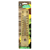 Large Traditional Wooden Indoor or Outdoor Thermometer for Home or Garden