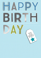 Birthday Greeting Card - Male Typography