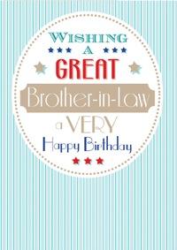 Brother-in-Law Birthday Card