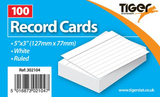 100 Record Cards 5" x 3" (152mm x 101mm)