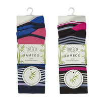 Ladies Bamboo Striped Socks