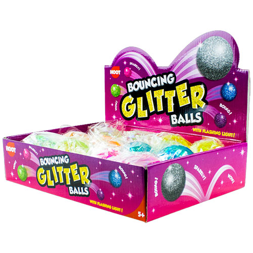 Bouncing Flashing Light Glitter Ball