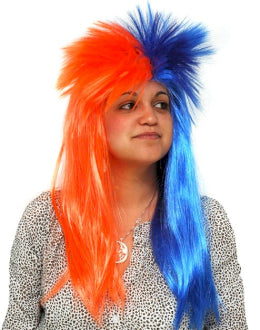Blue & Orange Spiky Wig
