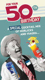 50th Birthday Card - Horlicks & Viagra