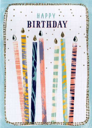 Birthday Greeting Card - Candles