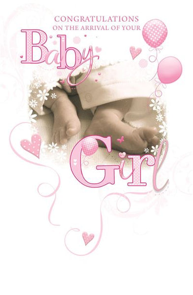 Birth Congratulations Greeting Card  - Baby Girl