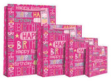 Happy bday pink gift bag XL