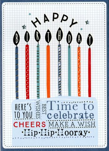 Birthday Greeting Card - Candles