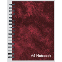 CLUB A6 LEATHER LOOK TWIN WIRE NOTEBOOK