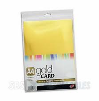 A4 Gold Card - 4 sheets 270gsm