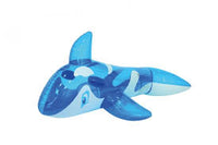 INFLATABLE BLUE WHALE RIDER - 57 INCH