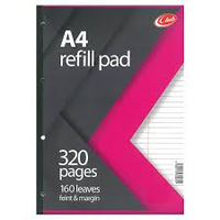 A4 Refill Pad 320 pages Feint & Margin