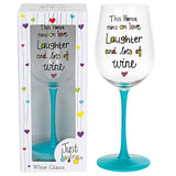 Just Saying Wine Glass Home
