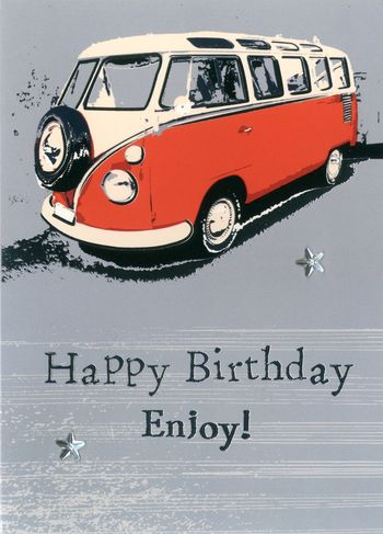 Birthday Greeting Card - Camper Van