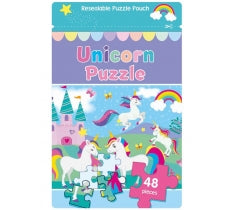 UNICORN 48PC PUZZLE IN SEALABLE BAG