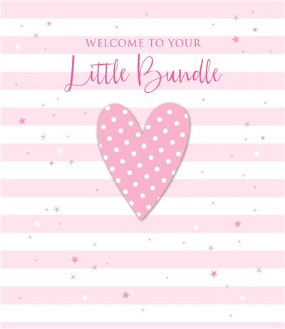 Welcome to Your Little Bundle (Girl) Greeting Card