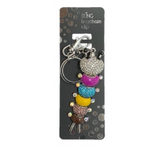BLING CATERPILLA KEYRING WITH KEYCHAIN & CLIP