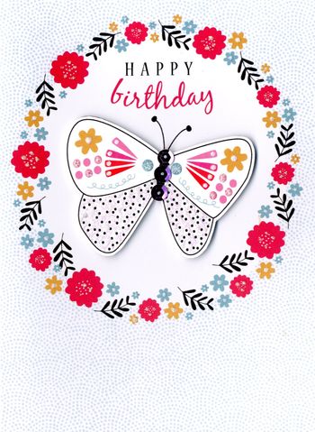 Birthday Greeting Card - Butterfly