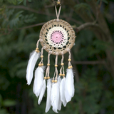 Pastel Pink Macramé Dream Catcher 12cm