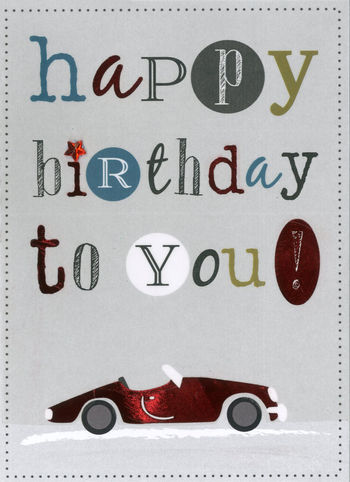 Birthday Card - Sports Car