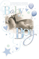 Birth Congratulations Greeting Card  - Baby Boy