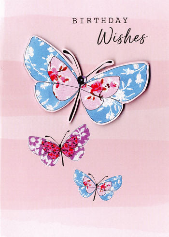 Birthday Greeting Card - Butterflies