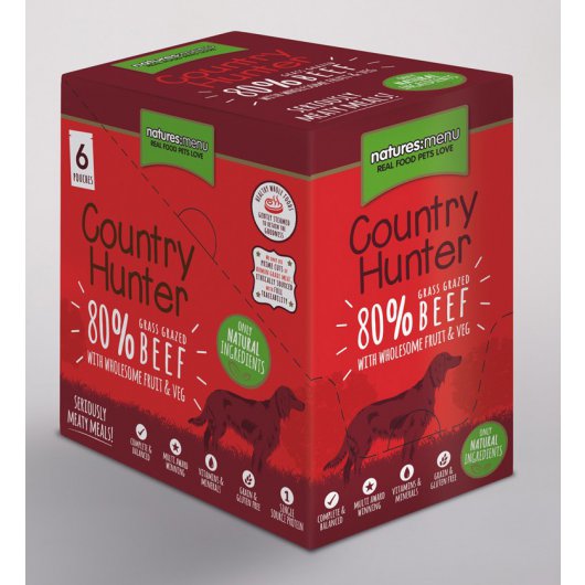 Country Hunter Superfood Dog Pouches Beef 6 x150g