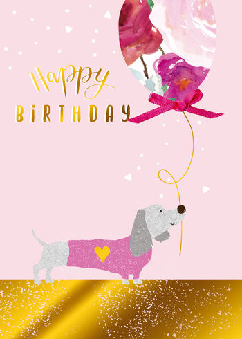 Birthday Greeting Card - Sausage Dog