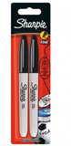 SHARPIE PACK OF 2 BLACK MARKERS