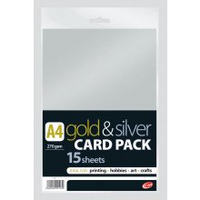 A4 Gold & Silver Card - 15 sheets 270gsm