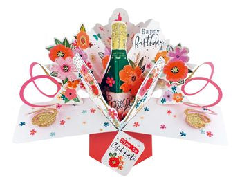 Greeting Card - Birthday Bubbly - Pop Up Card
