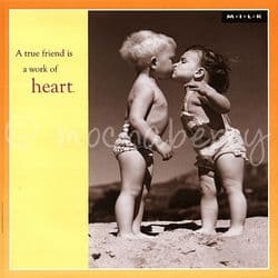 Toddlers Kissing Greeting Card - BLANK