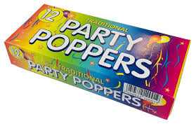 Party Poppers 12 pack