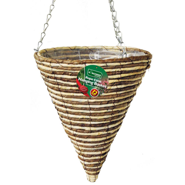 12 Inch (30CM) Rope Cone Hanging Basket