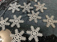 Wooden snowflake Tags 8 Pack