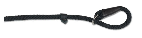 Viva Nylon Rope Slip Lead Black 10mm x 1.2m