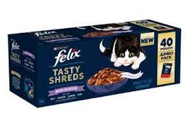 Felix Tasty Shreds Mixed Selection in Gravy 40 x 80g