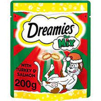 Dreamies Mix Cat Treats With Turkey And Salmon 200g